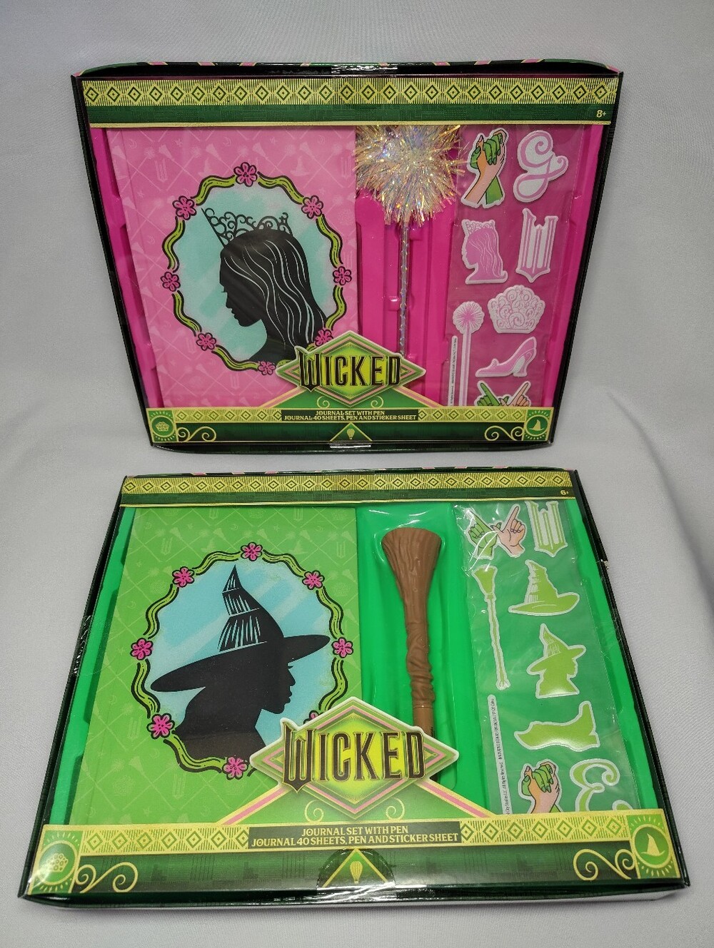 2 SETS Wicked Movie Stationary Elphaba & Glinda Journal Set Pen & Sticker Target